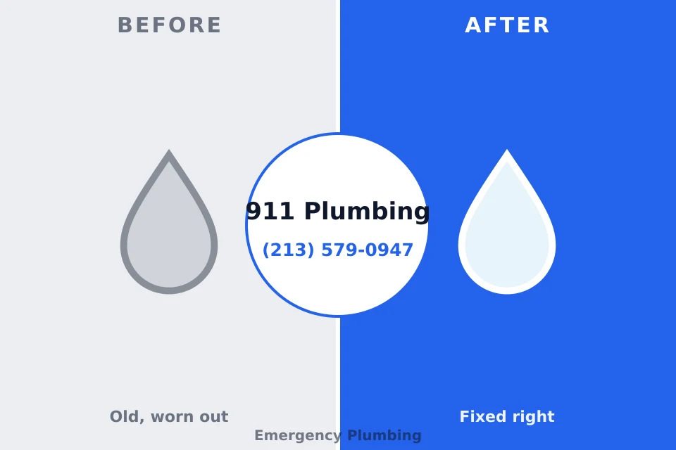 Before and after: plumbing repair Seymour, IN